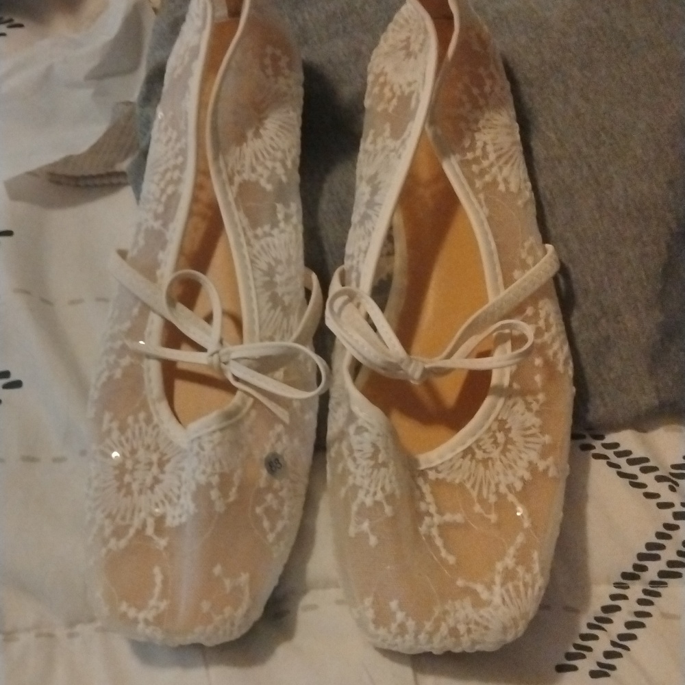 Elegant Lace Ballet Flats - Picture 3 of 4